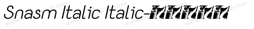 Snasm Italic Italic字体转换